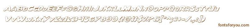 QuartermainOutlineItalic Font – Brown Fonts on White Background