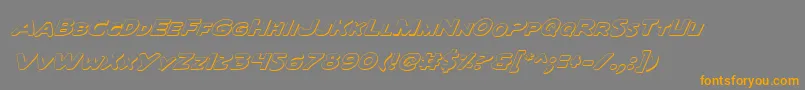 QuartermainOutlineItalic-Schriftart – Orangefarbene Schriften auf grauem Hintergrund