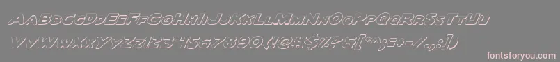fuente QuartermainOutlineItalic – Fuentes Rosadas Sobre Fondo Gris