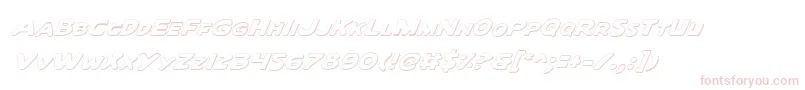 QuartermainOutlineItalic Font – Pink Fonts on White Background