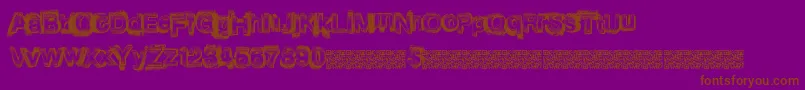 Vegasnights Font – Brown Fonts on Purple Background