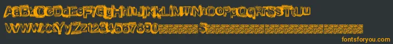 Vegasnights Font – Orange Fonts on Black Background