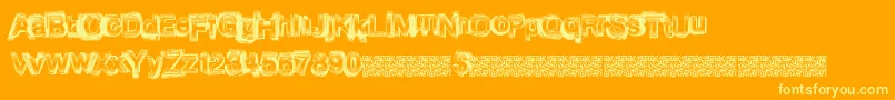 フォントVegasnights – オレンジの背景に黄色の文字