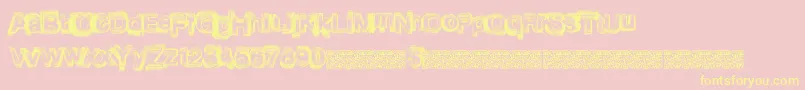 Vegasnights Font – Yellow Fonts on Pink Background