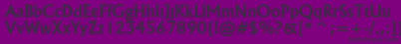 フォントVillage – 紫の背景に黒い文字