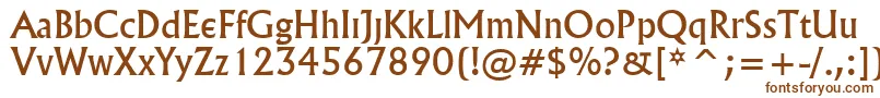 Village Font – Brown Fonts on White Background