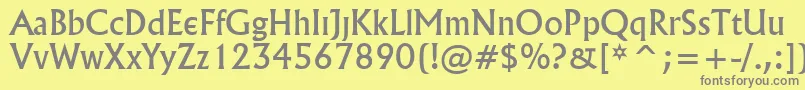 Village Font – Gray Fonts on Yellow Background