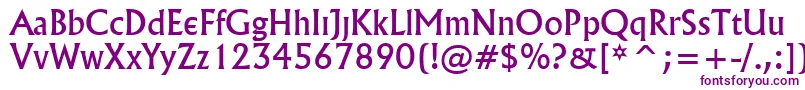 Village Font – Purple Fonts on White Background