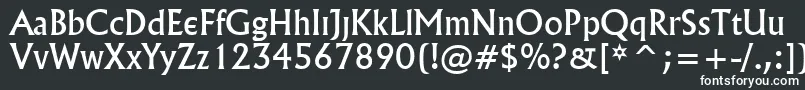 フォントVillage – 黒い背景に白い文字
