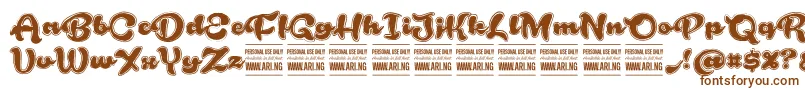 RoughrakoonPersonal Font – Brown Fonts on White Background