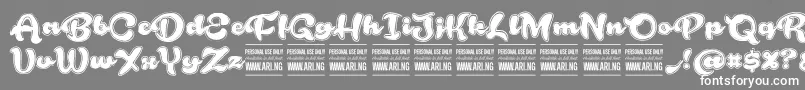 RoughrakoonPersonal Font – White Fonts on Gray Background