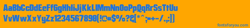 MisterBelvedere Font – Blue Fonts on Orange Background