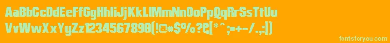 MisterBelvedere Font – Green Fonts on Orange Background