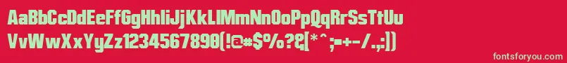 MisterBelvedere Font – Green Fonts on Red Background