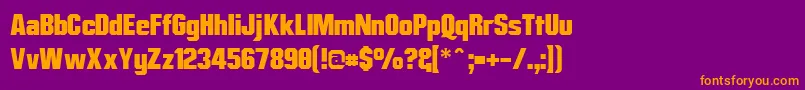 MisterBelvedere Font – Orange Fonts on Purple Background