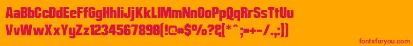 MisterBelvedere Font – Red Fonts on Orange Background