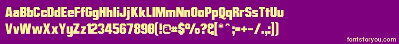 MisterBelvedere Font – Yellow Fonts on Purple Background