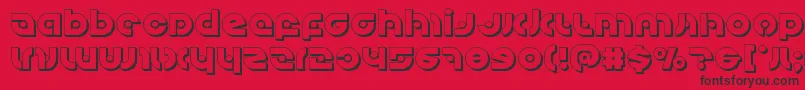 Kovacsspot3D Font – Black Fonts on Red Background
