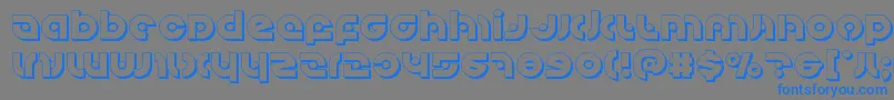 Kovacsspot3D-Schriftart – Blaue Schriften auf grauem Hintergrund