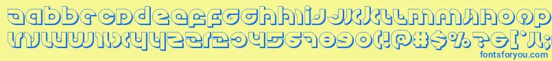 Kovacsspot3D Font – Blue Fonts on Yellow Background