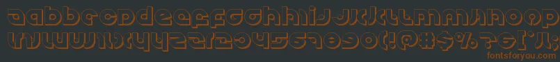 Kovacsspot3D Font – Brown Fonts on Black Background
