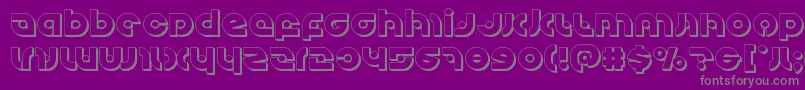 Kovacsspot3D Font – Gray Fonts on Purple Background