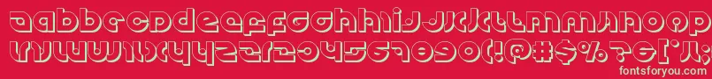 Kovacsspot3D Font – Green Fonts on Red Background