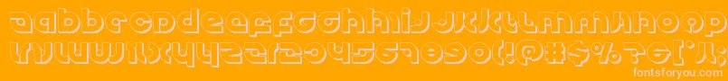 Kovacsspot3D Font – Pink Fonts on Orange Background