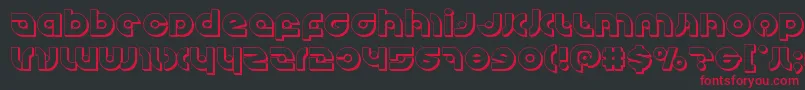 Kovacsspot3D Font – Red Fonts on Black Background