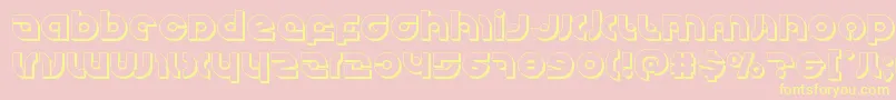 Kovacsspot3D Font – Yellow Fonts on Pink Background