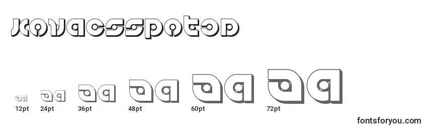 Kovacsspot3D Font Sizes