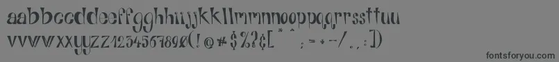 AlphabitsRegular-fontti – mustat fontit harmaalla taustalla