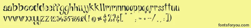 AlphabitsRegular-fontti – mustat fontit keltaisella taustalla