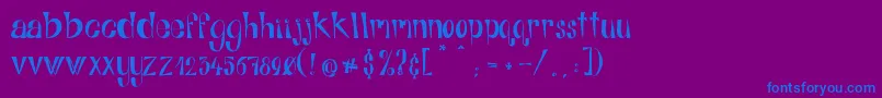 AlphabitsRegular Font – Blue Fonts on Purple Background