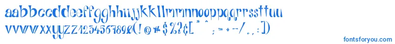 AlphabitsRegular Font – Blue Fonts on White Background
