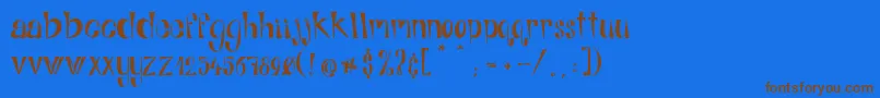 Шрифт AlphabitsRegular – коричневые шрифты на синем фоне