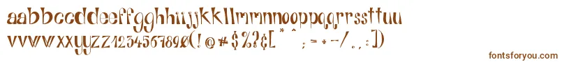 Шрифт AlphabitsRegular – коричневые шрифты на белом фоне