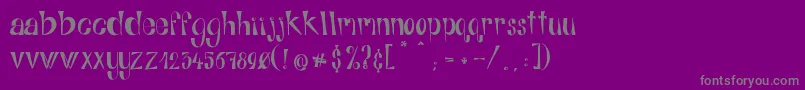 AlphabitsRegular-Schriftart – Graue Schriften auf violettem Hintergrund