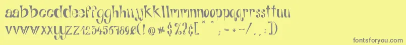 Шрифт AlphabitsRegular – серые шрифты на жёлтом фоне
