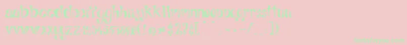 AlphabitsRegular Font – Green Fonts on Pink Background