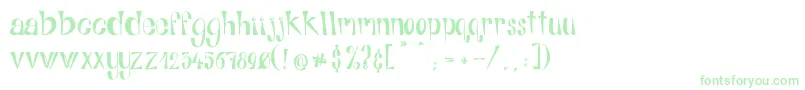 AlphabitsRegular-fontti – vihreät fontit valkoisella taustalla
