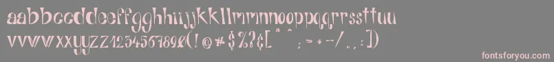 Шрифт AlphabitsRegular – розовые шрифты на сером фоне