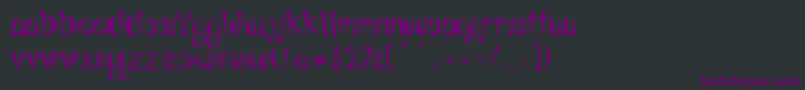 Fonte AlphabitsRegular – fontes roxas em um fundo preto