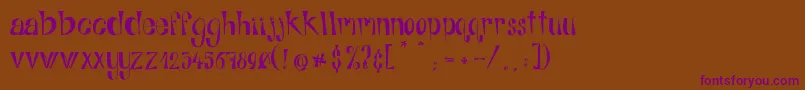 Шрифт AlphabitsRegular – фиолетовые шрифты на коричневом фоне