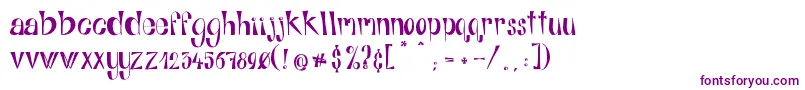 Шрифт AlphabitsRegular – фиолетовые шрифты на белом фоне