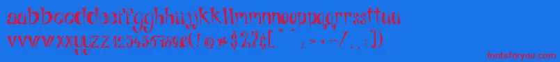 AlphabitsRegular-fontti – punaiset fontit sinisellä taustalla