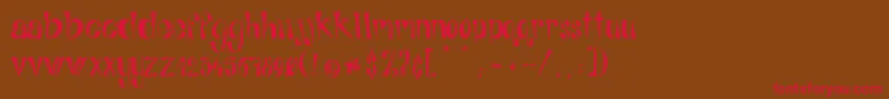 AlphabitsRegular Font – Red Fonts on Brown Background