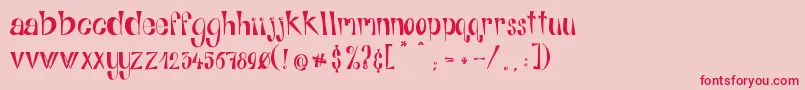 Шрифт AlphabitsRegular – красные шрифты на розовом фоне