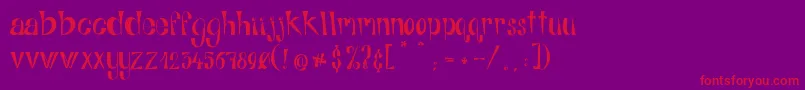 Шрифт AlphabitsRegular – красные шрифты на фиолетовом фоне