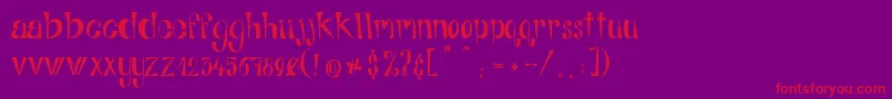 AlphabitsRegular Font – Red Fonts on Purple Background